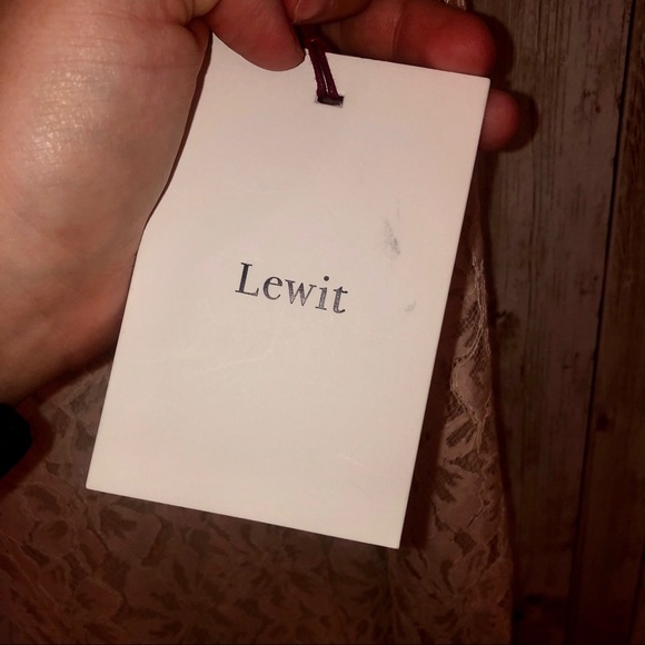 Lewit blush pink laced midi lace skirt - Picture 7 of 11